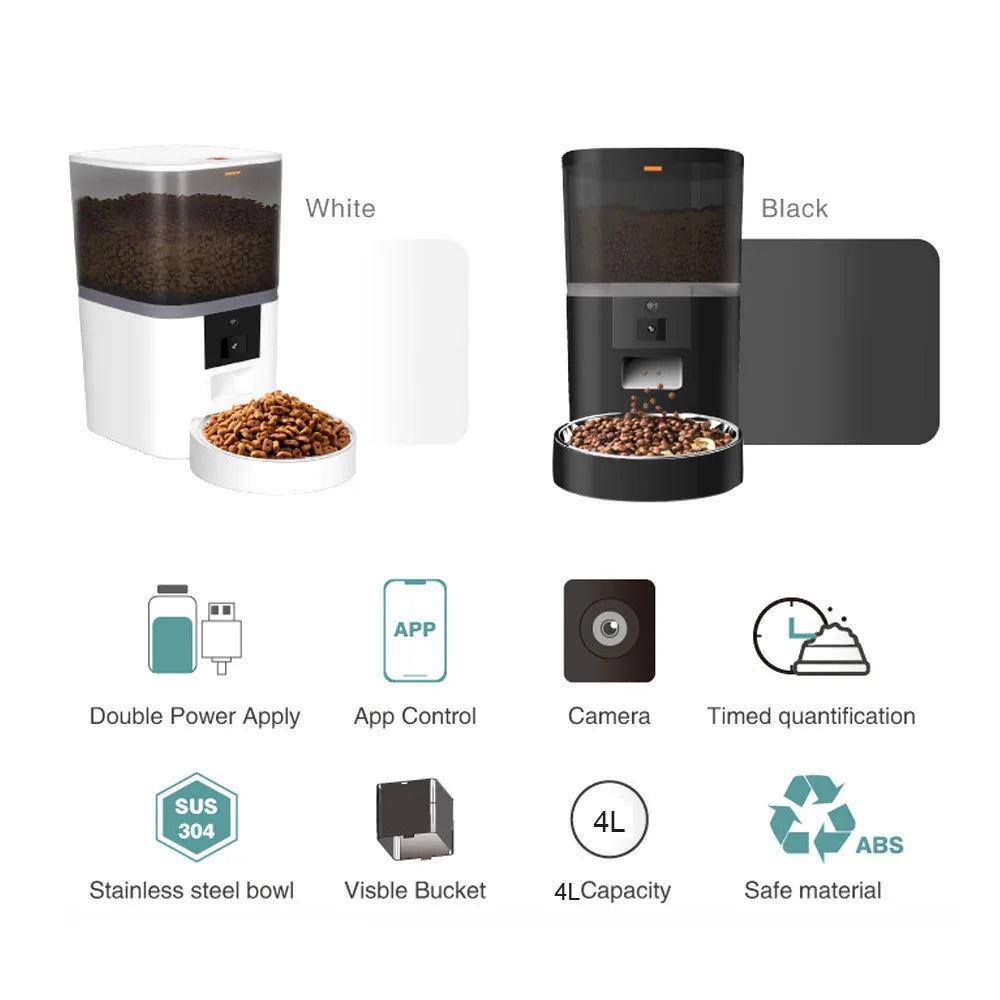 Smart Automatic Pet Feeder with HD Camera